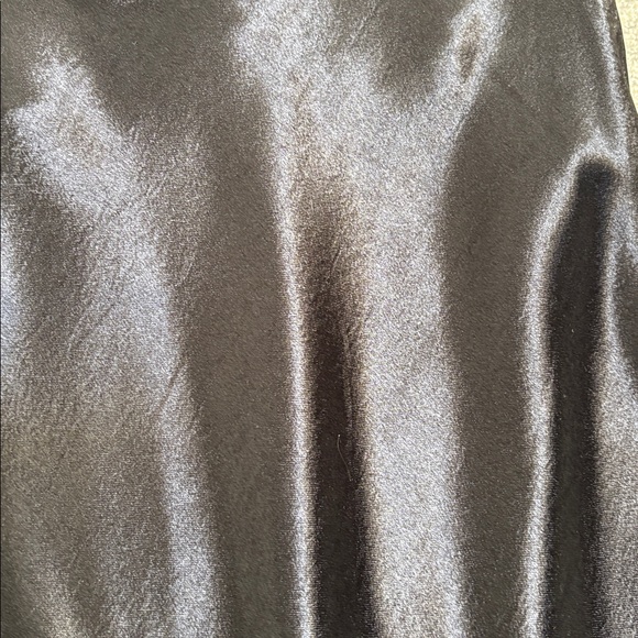 IF BY SEA Black Silky Satin Full Length Slip Dress - Picture 12 of 13